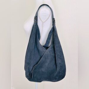 Sundance. Slouch suede Leather Shoulder Bag. Made in Italy.